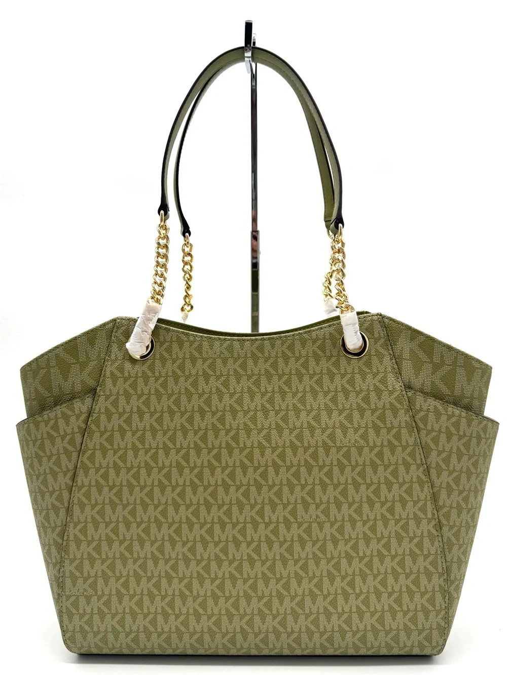 Michael Kors Jet Set Large Signature Logo Shoulder Bag-Oregano